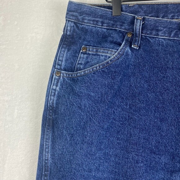 Wrangler Jeans Mens Size 36 Blue Jeans Casual Straight Leg Pockets Pants - Picture 6 of 11
